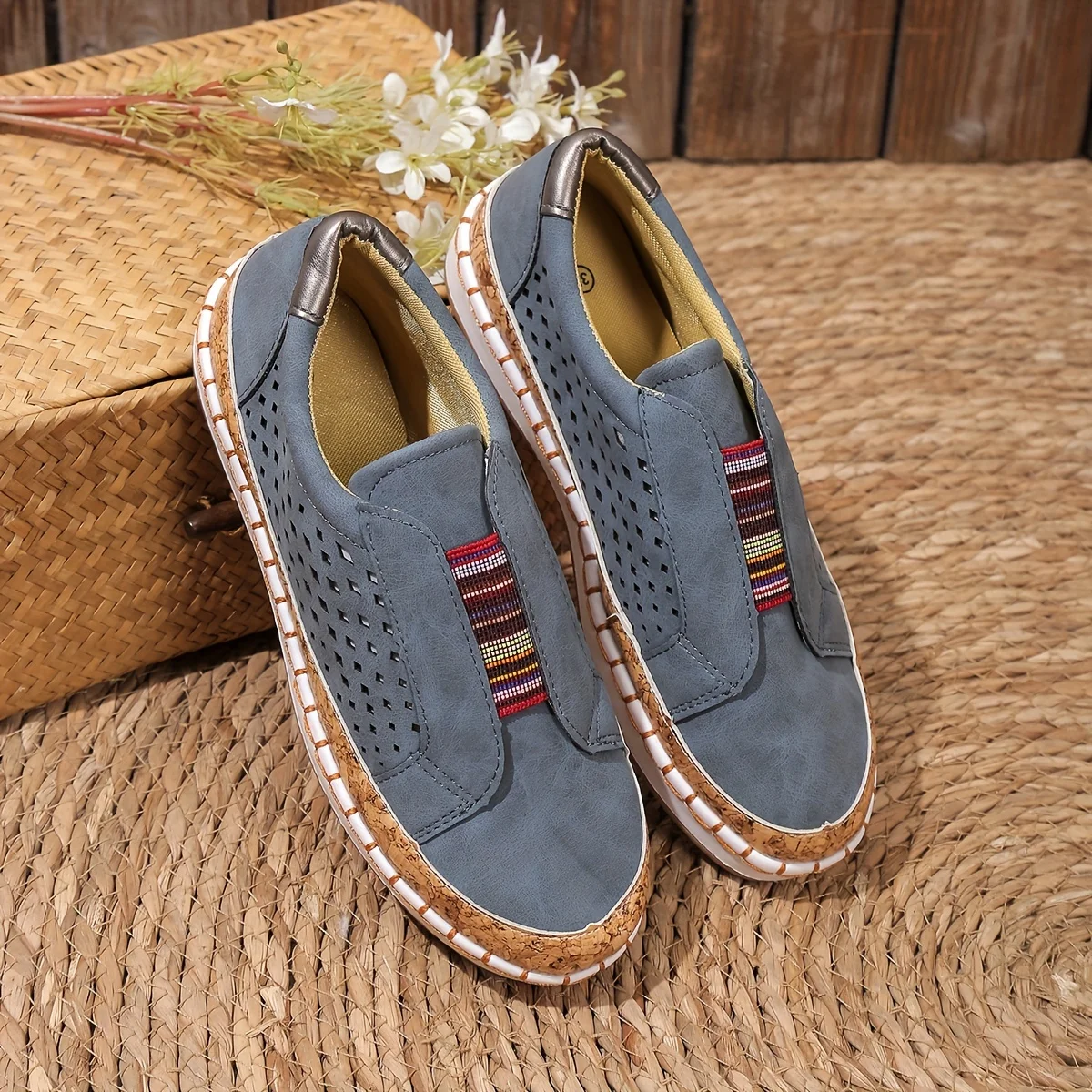 Lila | Women's Perforated Slip-On Loafers