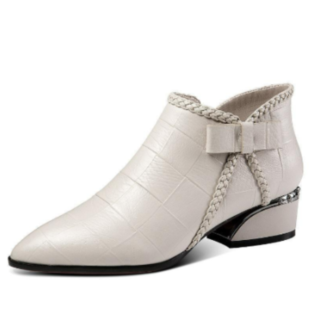 Elena | Women's Side Zip Chunky Heel Ankle Boots