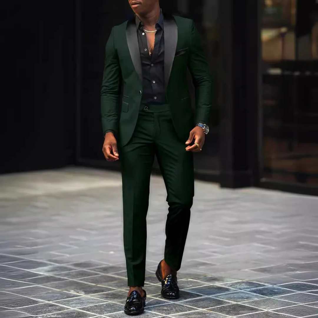 Caleb | Men's Slim-Fit Peaked Lapel Suit Set