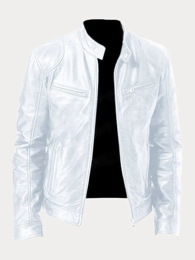 Ethan | Men's Stand Collar Biker Jacket