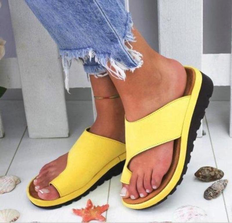 Sofia | Women's Cross Strap Toe Ring Slide Sandals