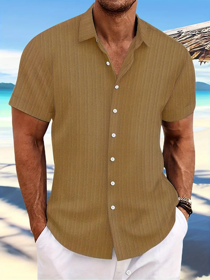 Adrian | Men's Button Down Linen Shirt
