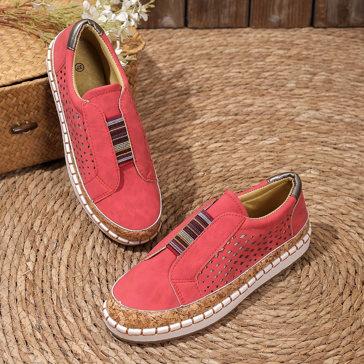 Lila | Women's Perforated Slip-On Loafers