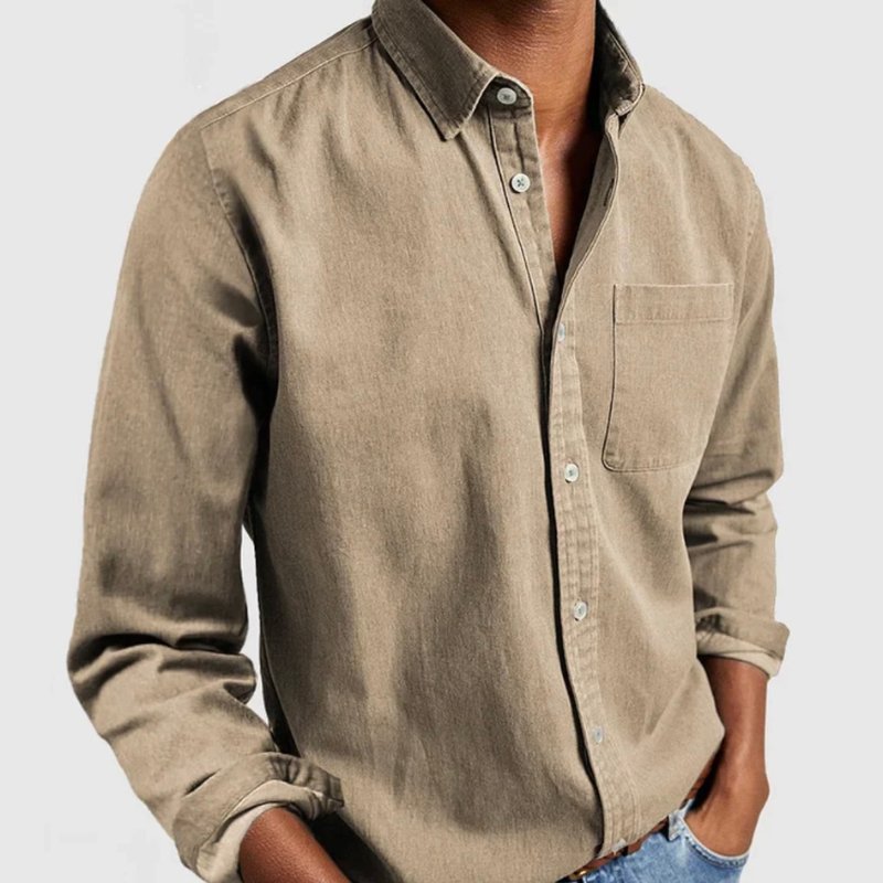 Lucas | Men's Button-Up Denim Shirt
