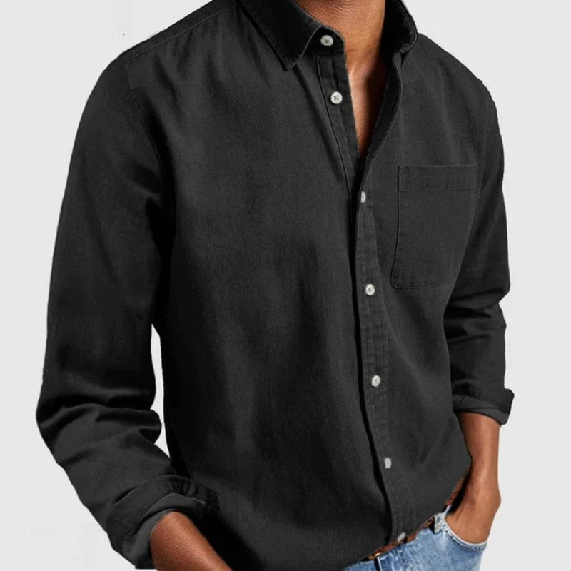 Lucas | Men's Button-Up Denim Shirt