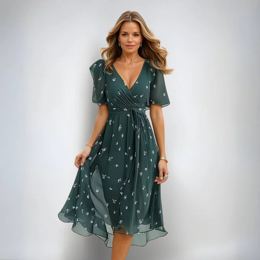 Sophie | Women's Floral Wrap Midi Dress