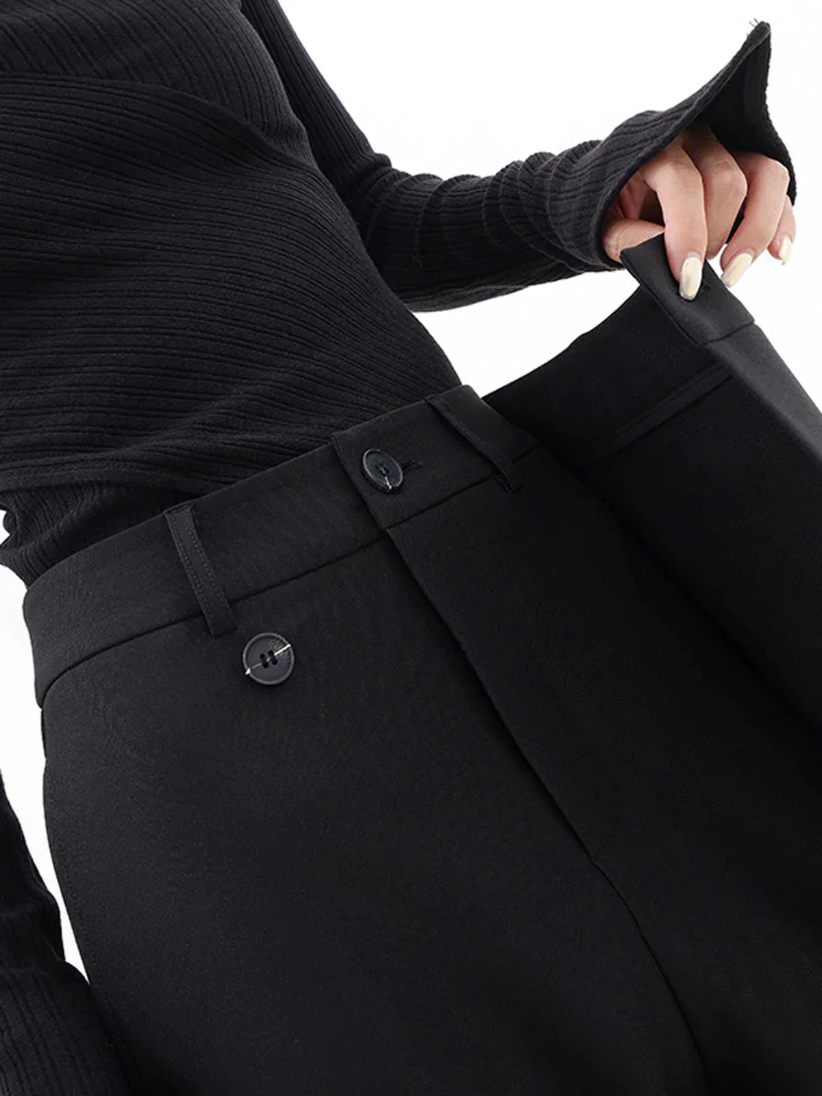 Clara | Women's Asymmetric Wrap Wide-Leg Trousers