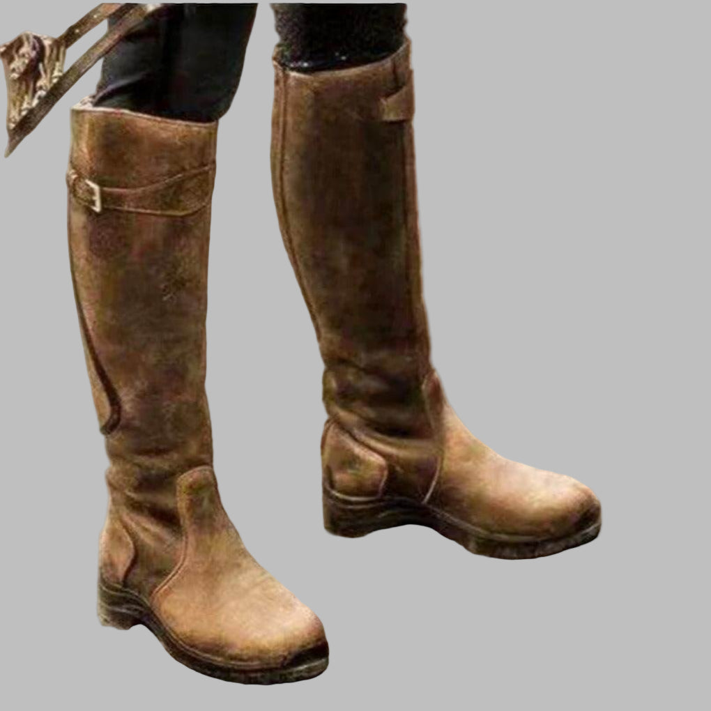 Helena | Women's Rugged Leather Riding Boots