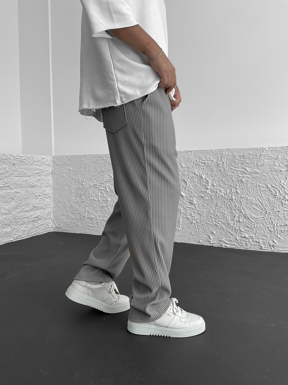 Evan | Men's Ribbed Drawstring Casual Pants