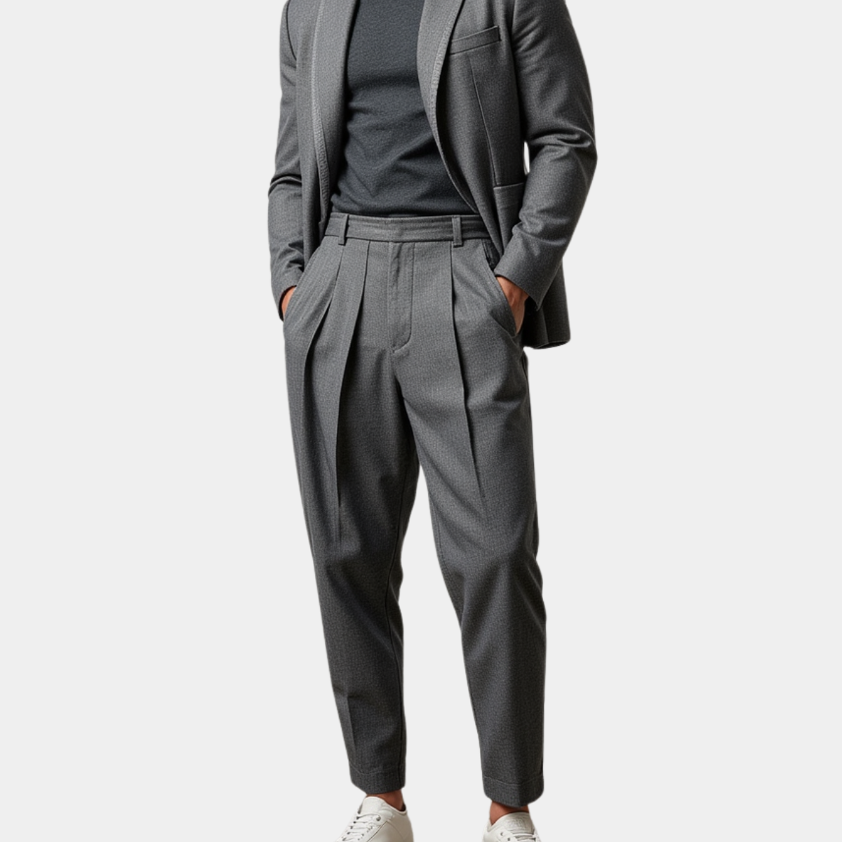 Victor | Men's Double Pleated Tapered Trousers