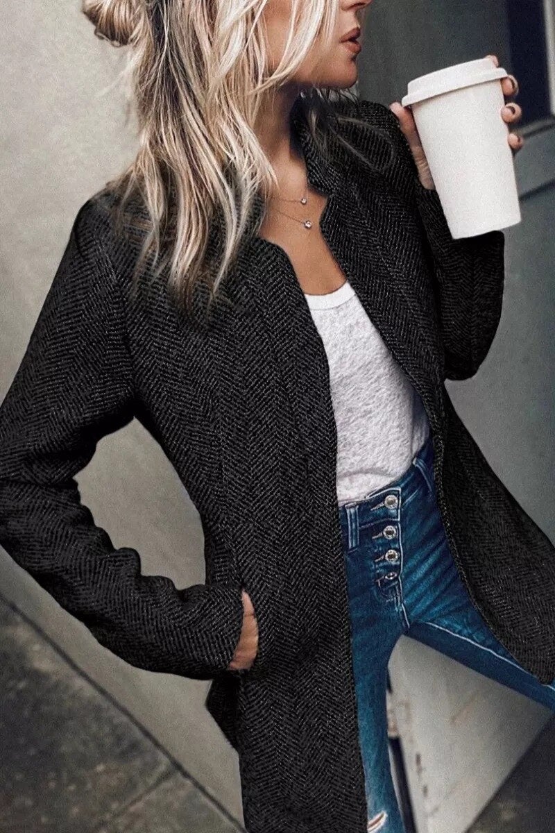 Adeline | Women's Open-Front Wool Overcoat