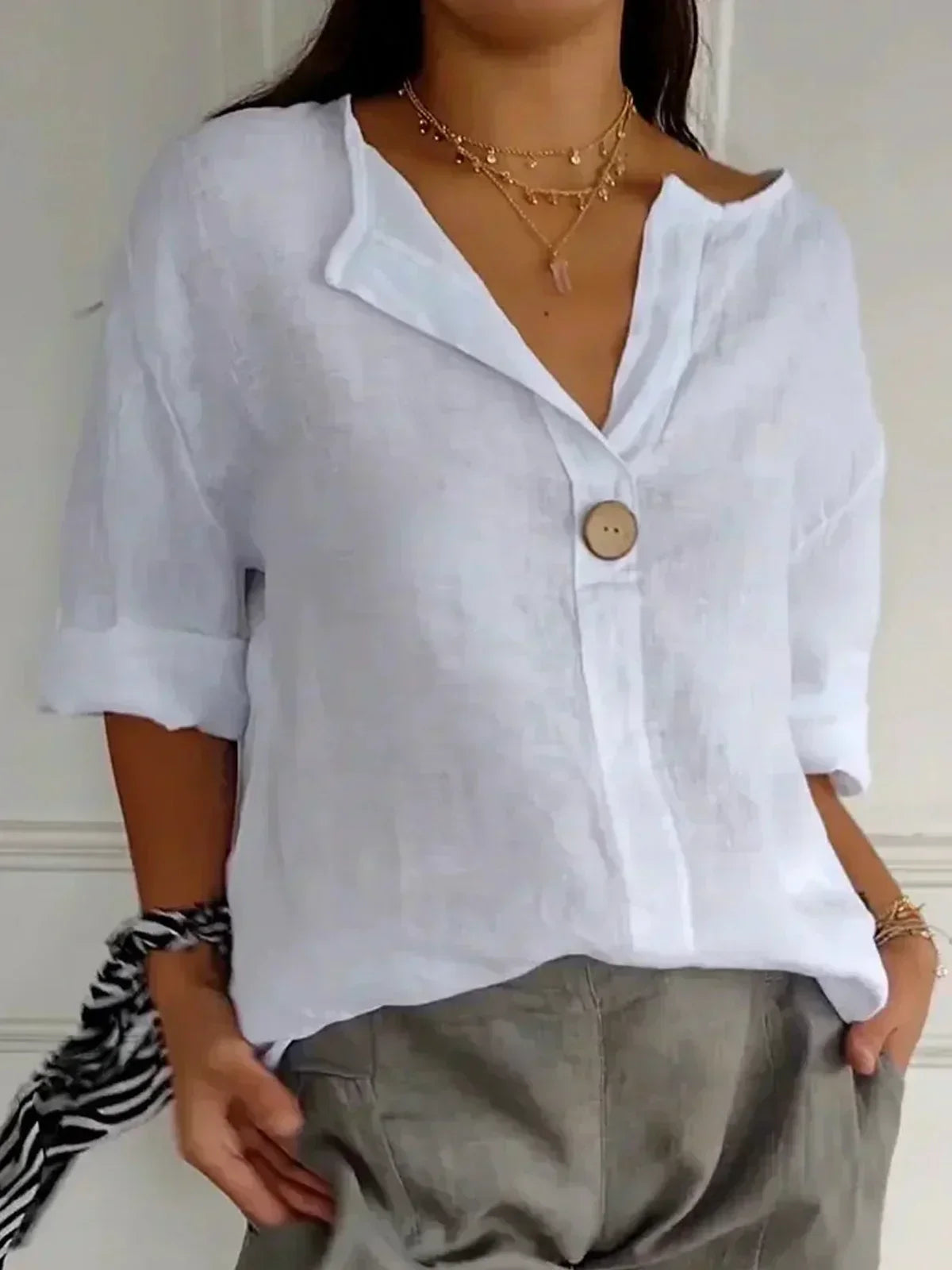 Clara | Women's Button-Front Tunic Blouse