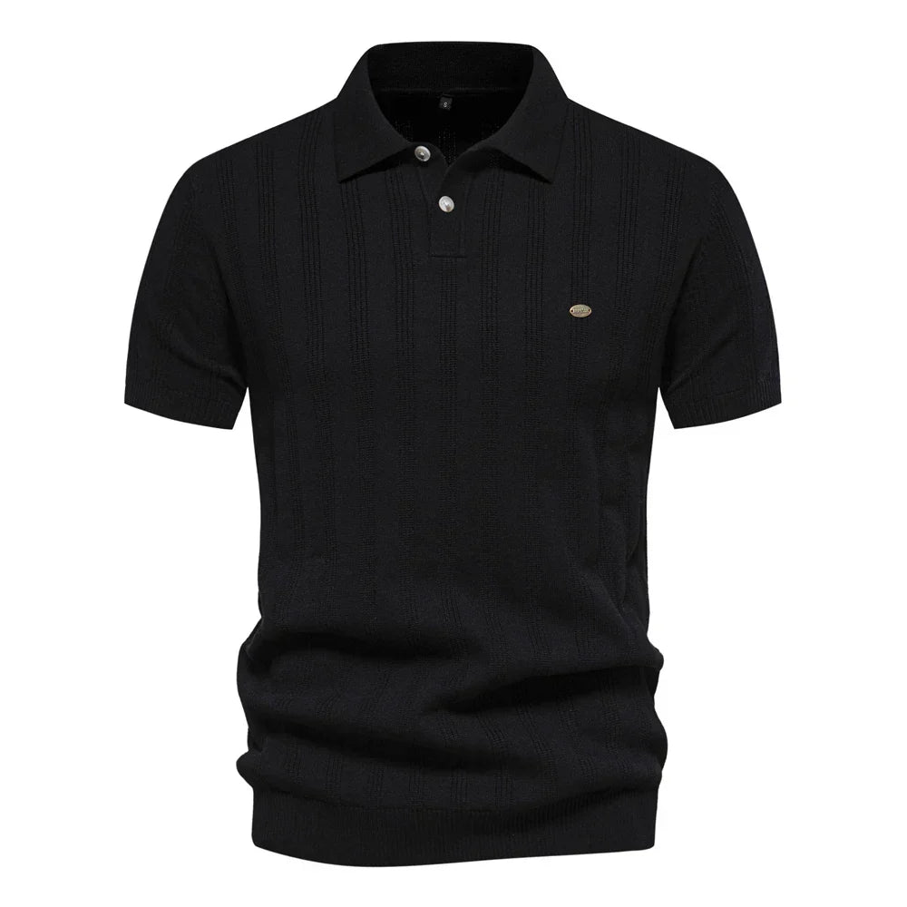 Marco | Men's Ribbed Knit Polo Shirt