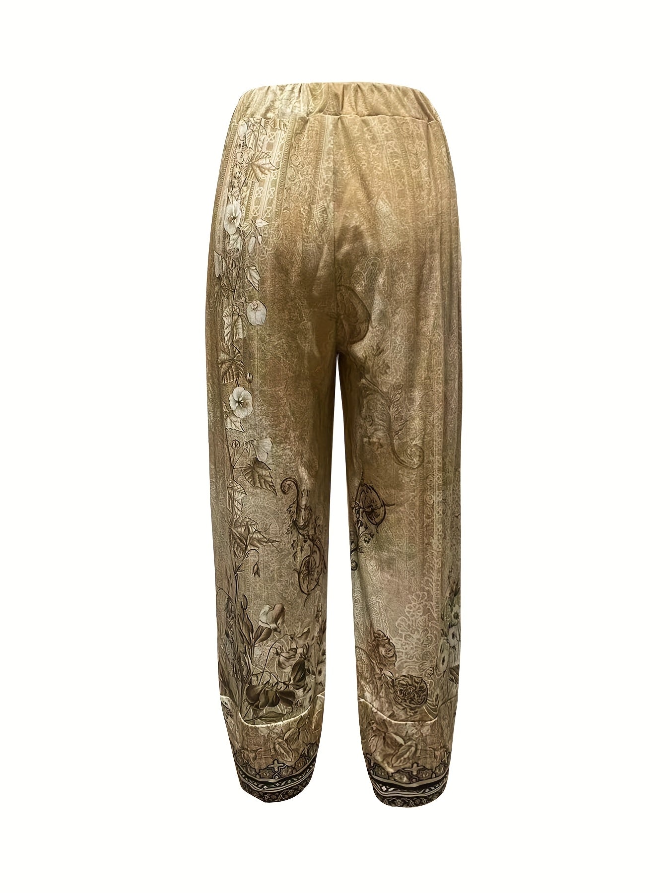Maya | Women's Boho Floral Wide-Leg Capri Pants