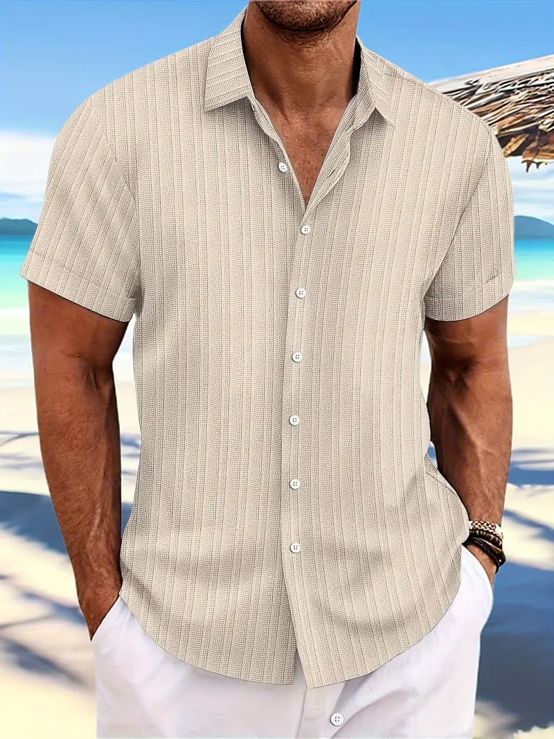 Adrian | Men's Button Down Linen Shirt