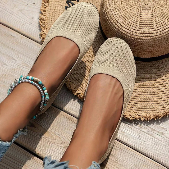 Ava | Women's Knit Slip-On Ballet Flats