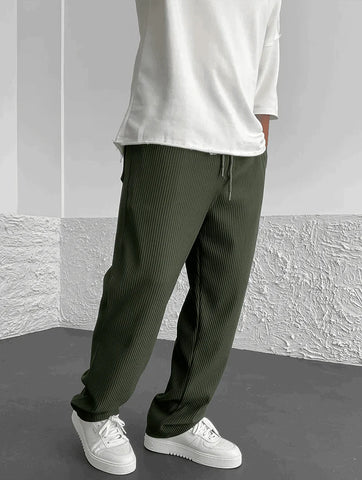 Evan | Men's Ribbed Drawstring Casual Pants