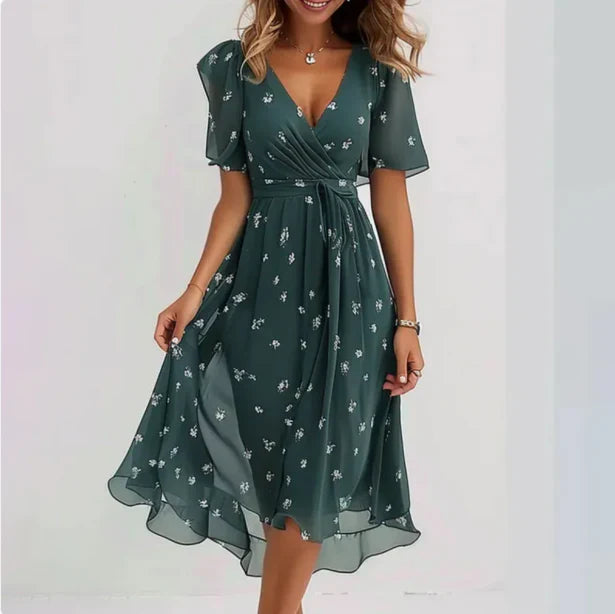 Sophie | Women's Floral Wrap Midi Dress