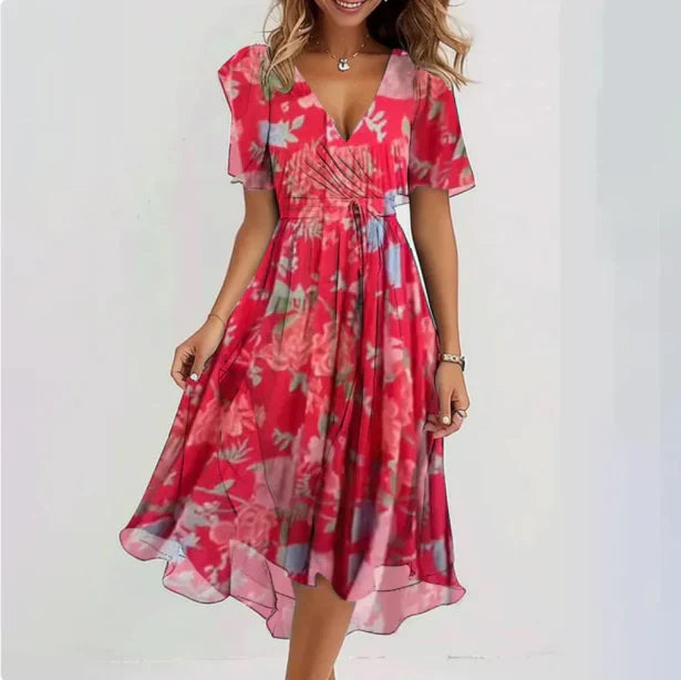 Sophie | Women's Floral Wrap Midi Dress