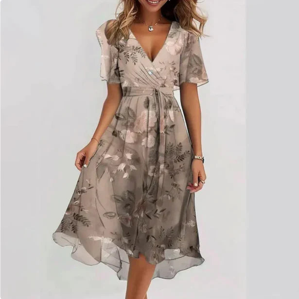 Sophie | Women's Floral Wrap Midi Dress