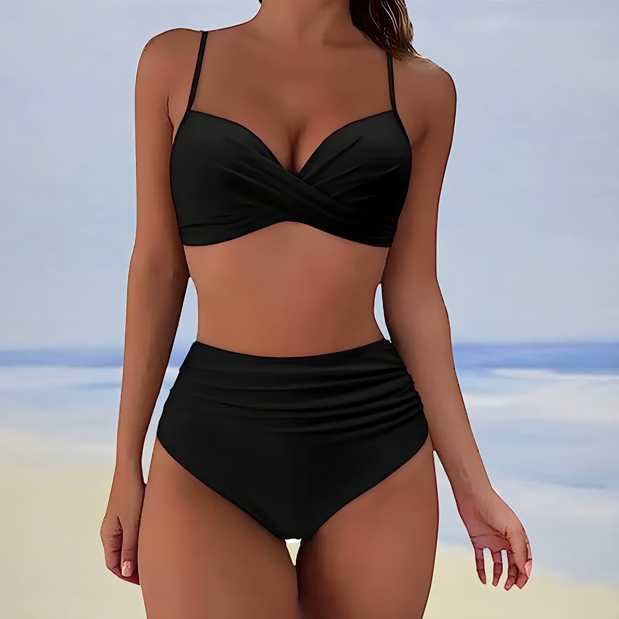 Avery | Women's V-Neck Criss Cross Bikini Set