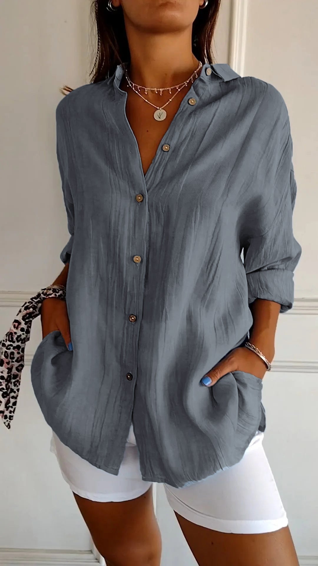 Avery | Women's Button Down Collared Summer Shirt