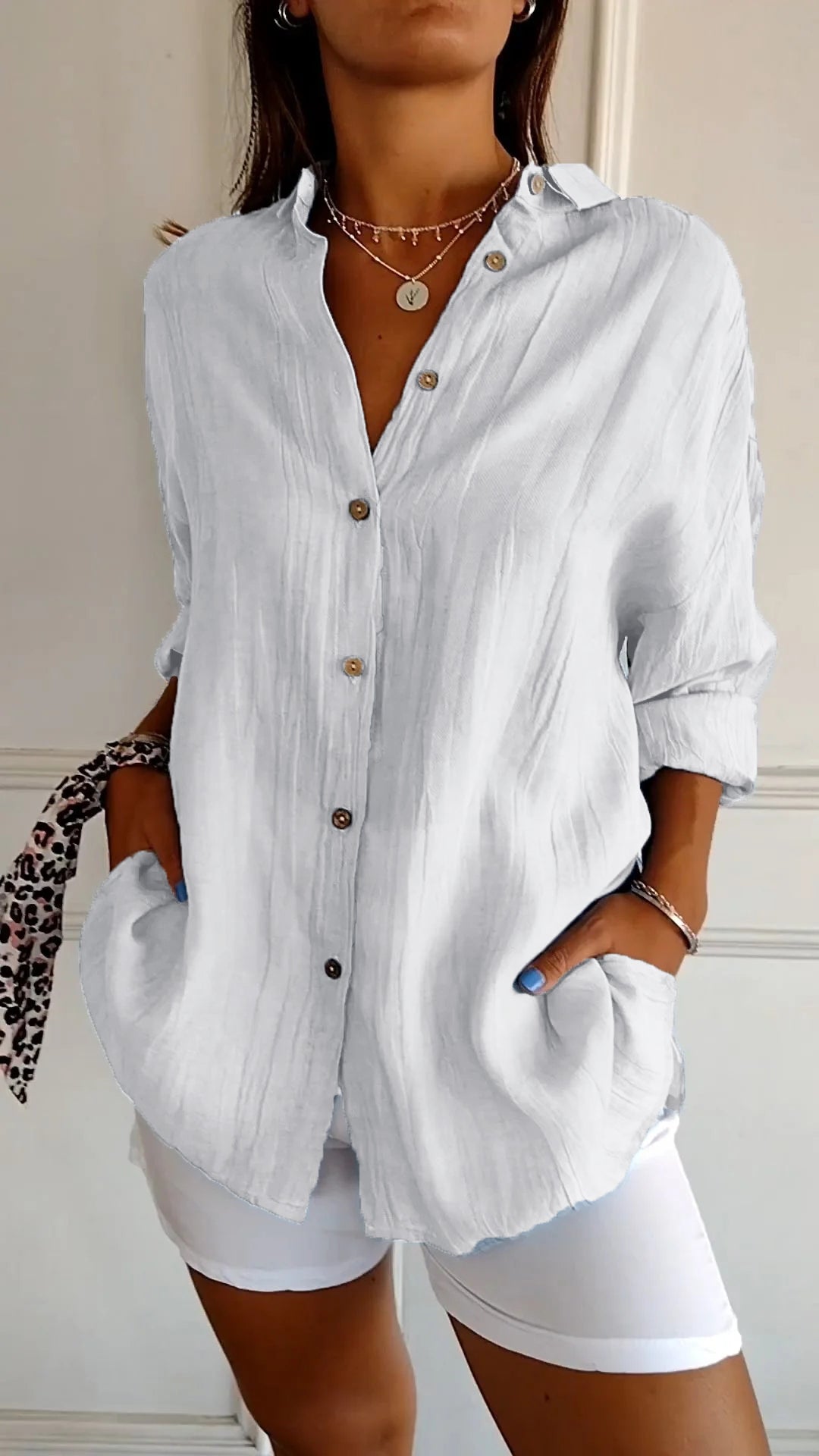 Avery | Women's Button Down Collared Summer Shirt