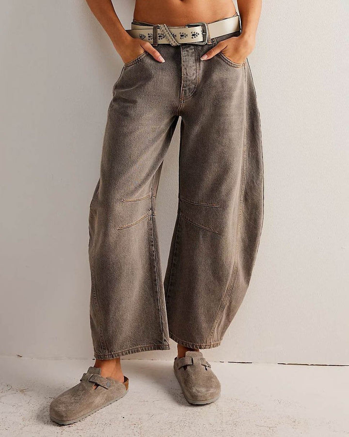 Amelia | Women's Mid-Rise Barrel Leg Jeans