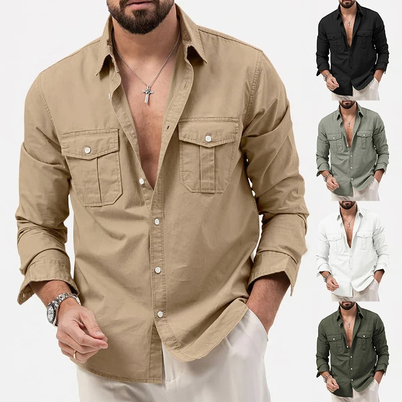 Blake | Men's Tactical Double Pocket Cargo Shirt