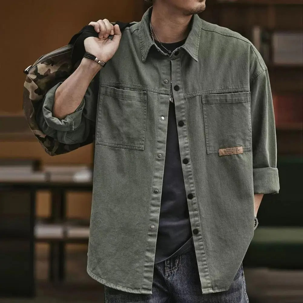 Harrison | Men's Vintage Loose Fit Long Sleeve Shirt