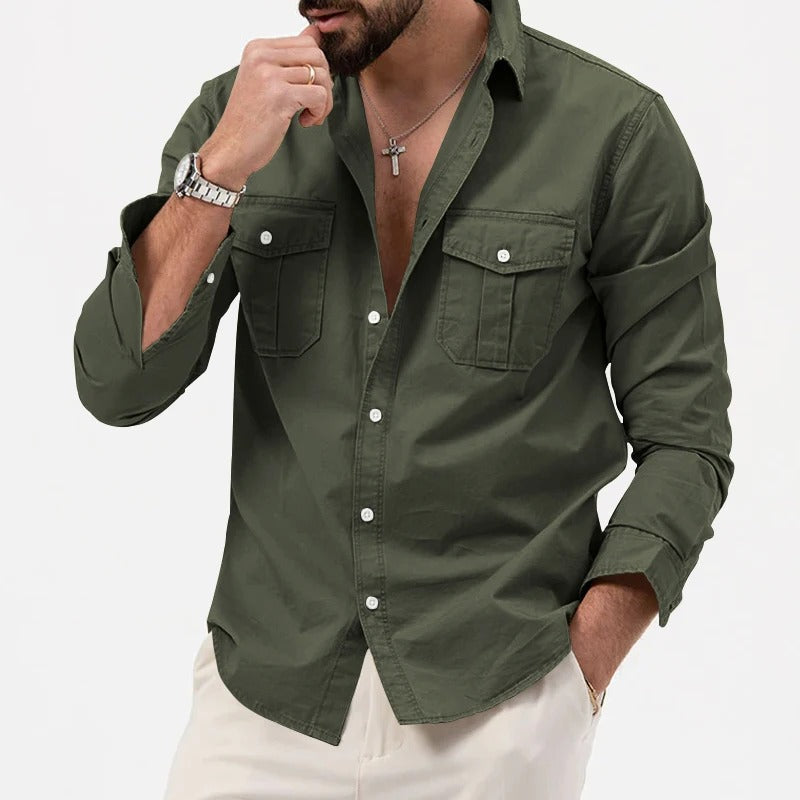 Blake | Men's Tactical Double Pocket Cargo Shirt