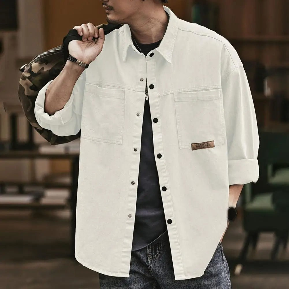 Harrison | Men's Vintage Loose Fit Long Sleeve Shirt