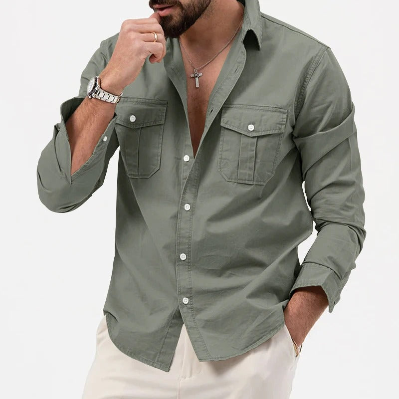 Blake | Men's Tactical Double Pocket Cargo Shirt