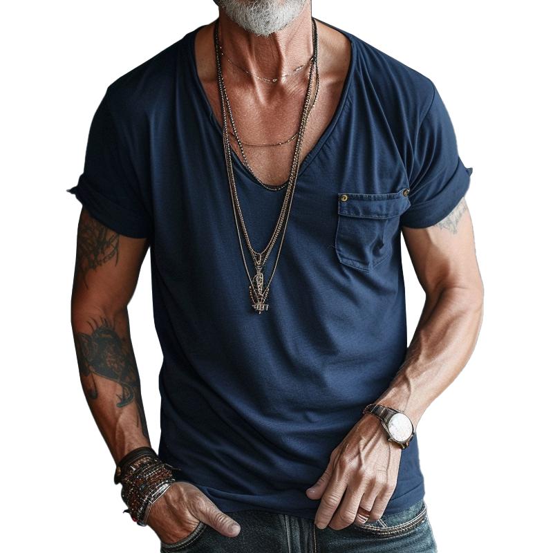 Ethan | Men's V-Neck Pocket T-Shirt