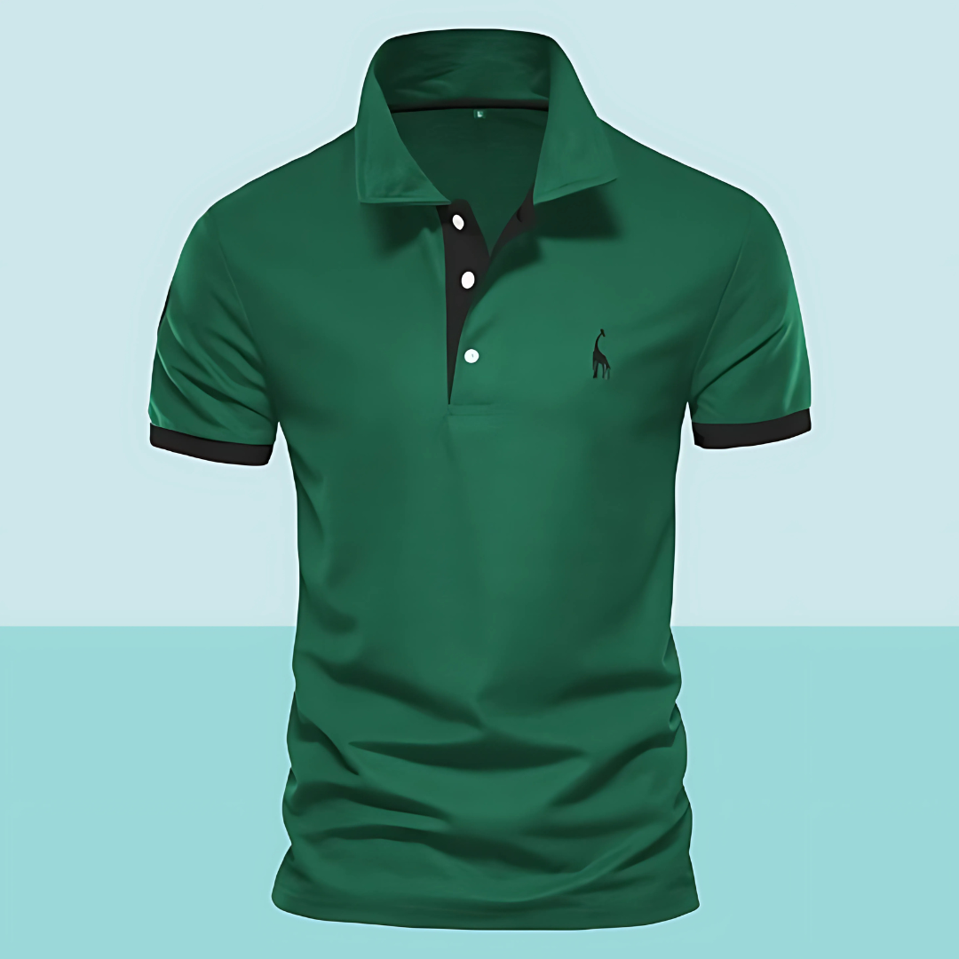 Leon | Men's Slim Fit Contrast Polo Shirt