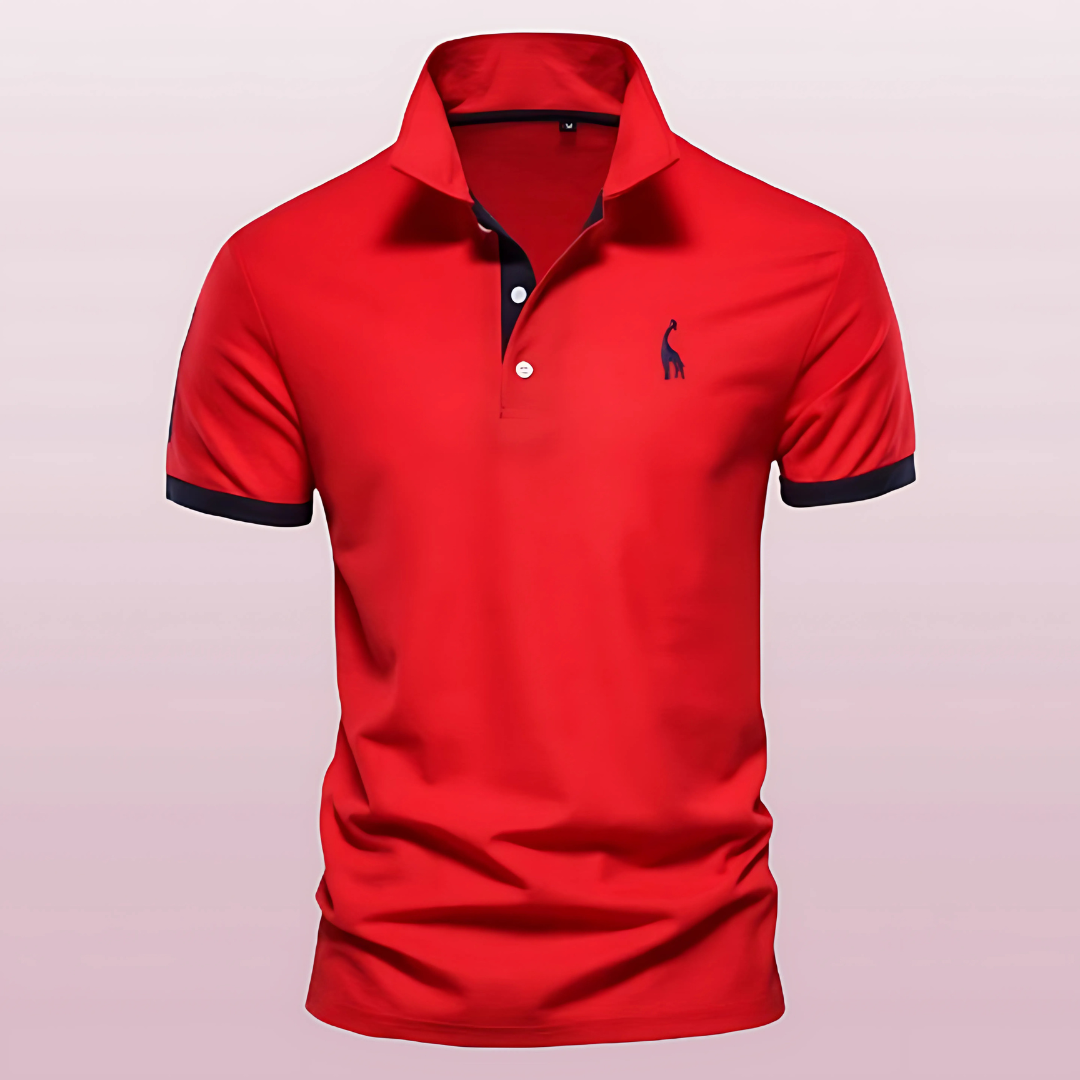 Leon | Men's Slim Fit Contrast Polo Shirt