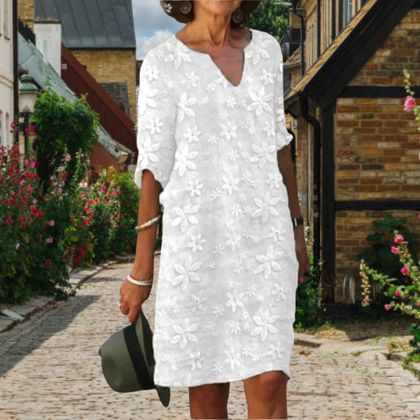 Grace | Women's Floral V-Neck Midi Dress