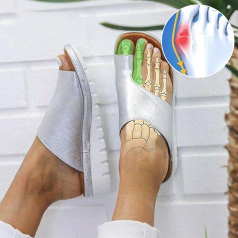 Sofia | Women's Cross Strap Toe Ring Slide Sandals