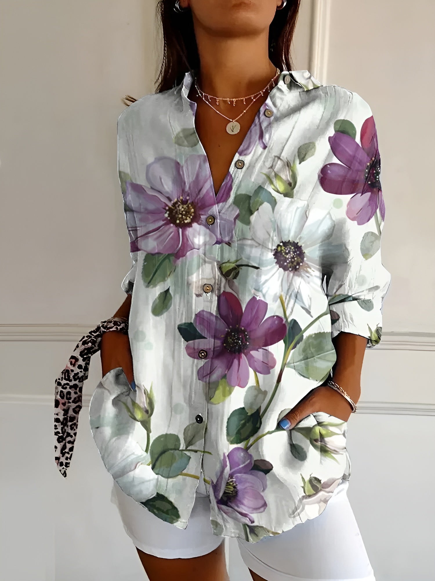 Emma | Women's Relaxed Long Sleeve Button Shirt